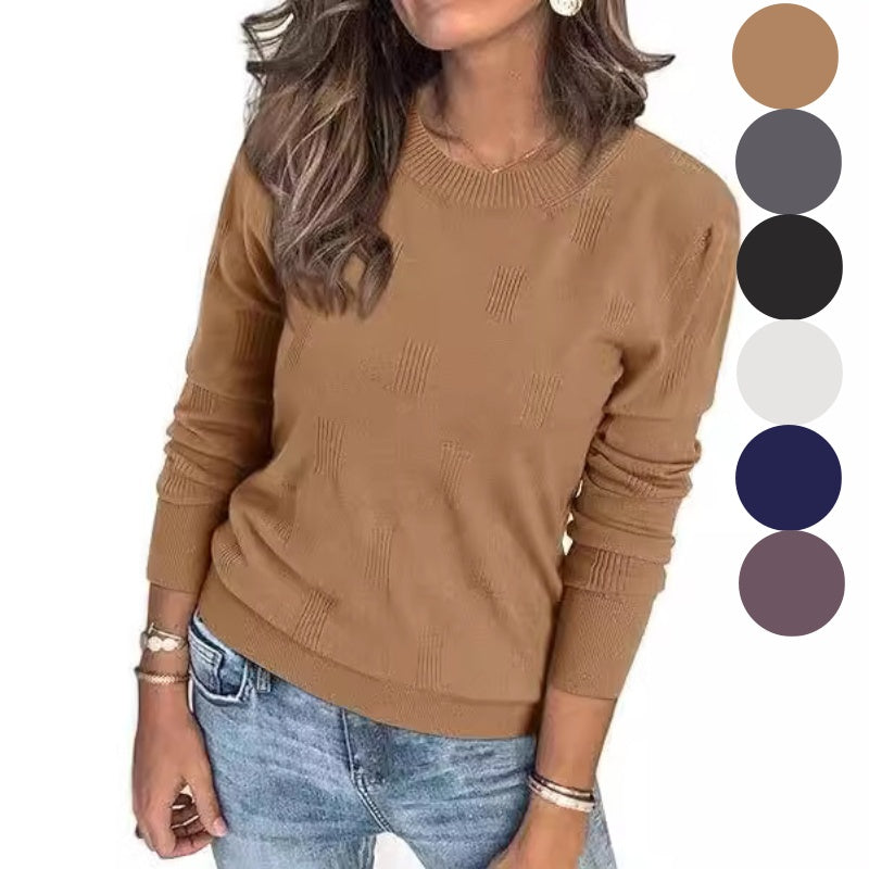 Casual Langarm-Strickpullover für Damen in lockerer Passform