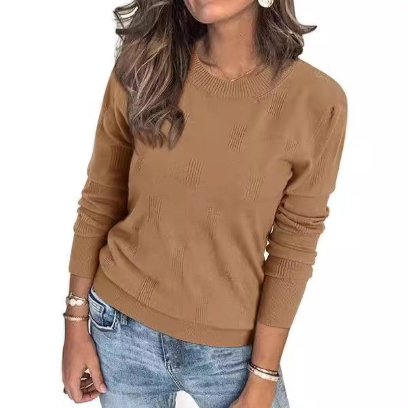 Casual Langarm-Strickpullover für Damen in lockerer Passform