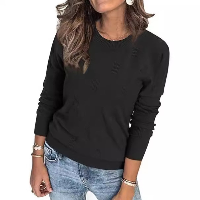 Casual Langarm-Strickpullover für Damen in lockerer Passform