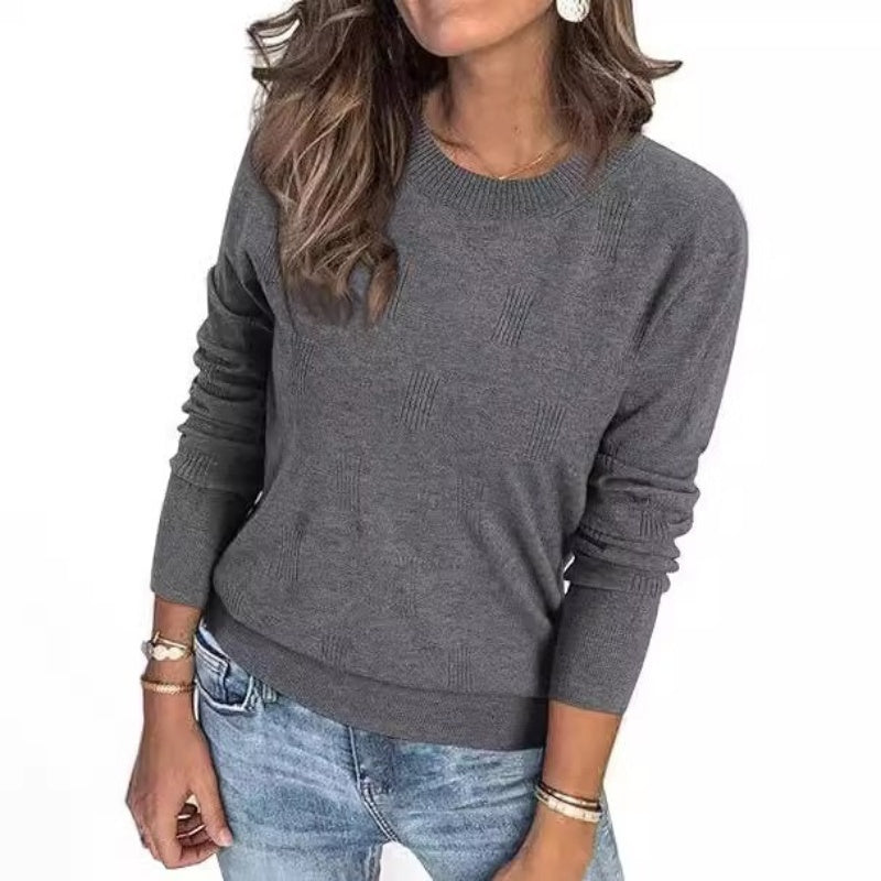 Casual Langarm-Strickpullover für Damen in lockerer Passform