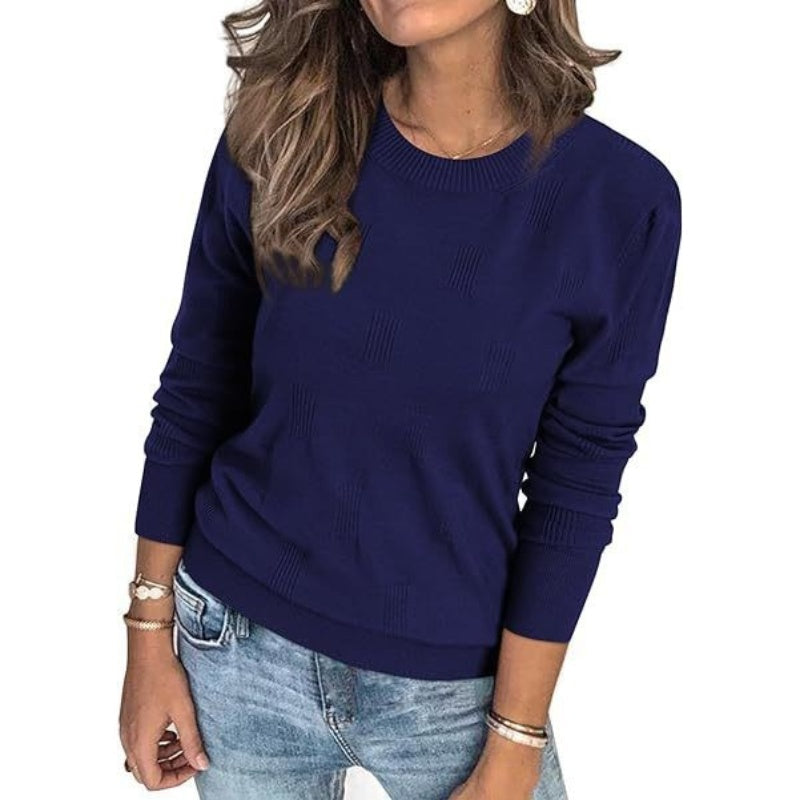 Casual Langarm-Strickpullover für Damen in lockerer Passform