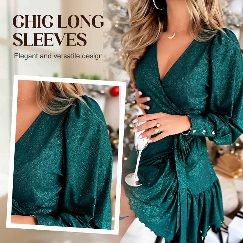 Elegantes Kleid mit V-Ausschnitt für Damen