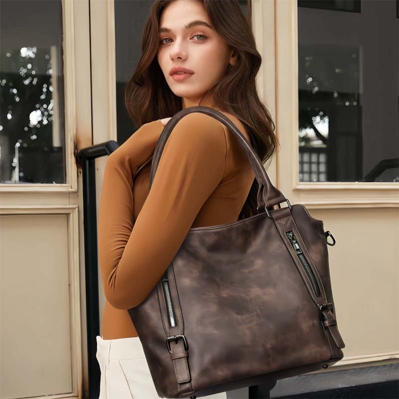 Geräumige Tasche für Frauen, lässiger Stil