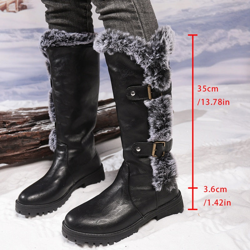 Winterstiefel für Damen mit Kunstfellbesatz
