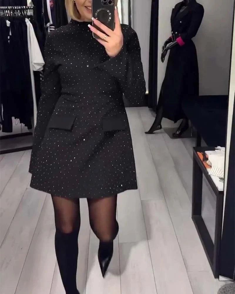 🔥 Neu eingetroffen – 50 % Rabatt 🎁 Elegantes, glänzendes Damenkleid