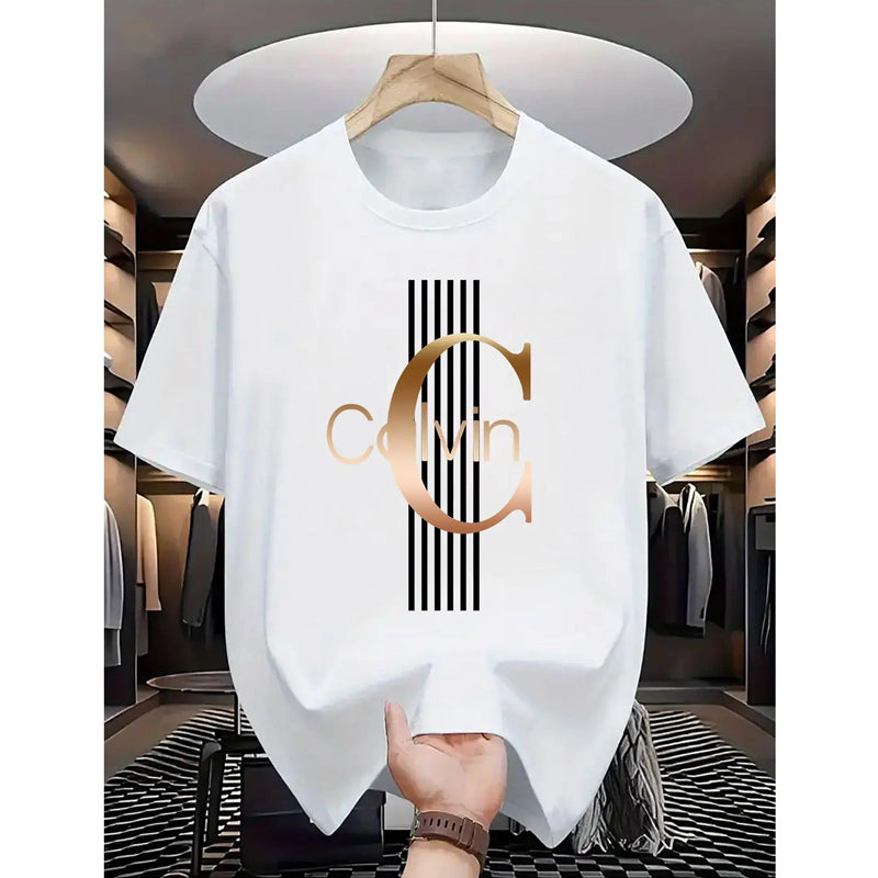 Herren-T-Shirt mit auffälligem Schriftzug-Print