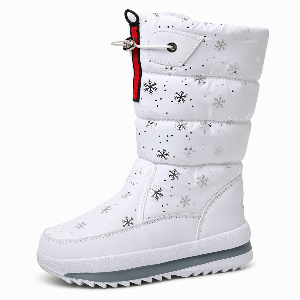 Damen Winter Hochstiefel Wasserdicht Rutschfest Outdoor Schnee-Stiefel mit Dick Plüschfutter und Dicke Sohle