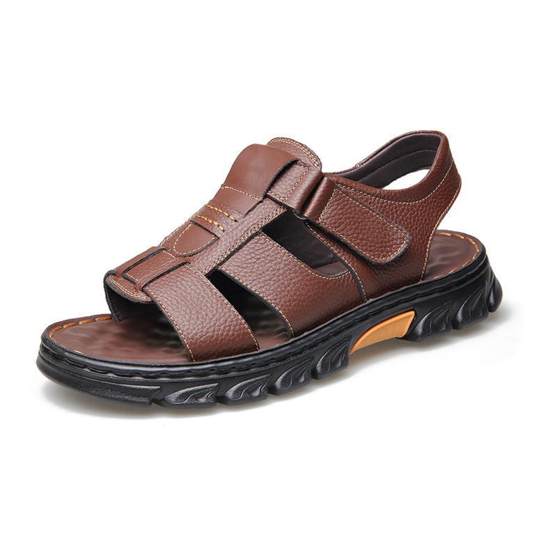 🔥49 % RABATT🔥Hochwertige Freizeitsandalen aus Leder für Herren 【Rutschfest, Fußmassage】