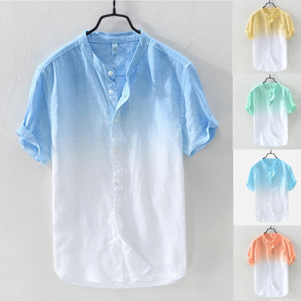 2022 Neue Herrenmode Gradient Oversized Kurzarmhemden