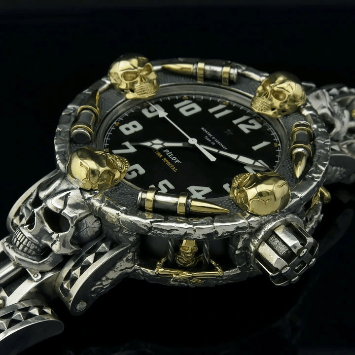 💝(LIMITED EXTENT)🔥Mysterious Banned Bullet Gun Skull Armbanduhr