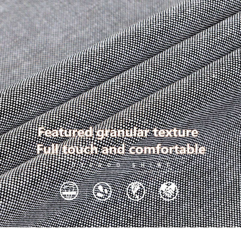 Herren Oxford Textil Reinfarbe Langarmhemd