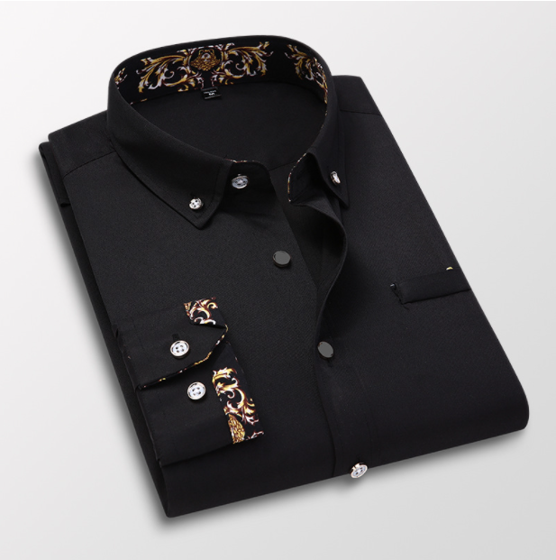 Herren Slim Business Casual Langarmhemd