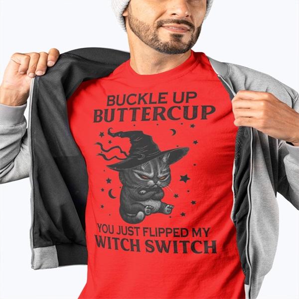Halloween Katze Kurzarm T-Shirt