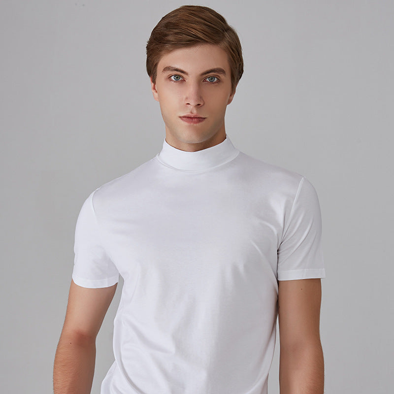 【Anti-Seasonal Promotion-49%OFF】Herren-T-Shirt mit Stehkragen und schmaler Passform