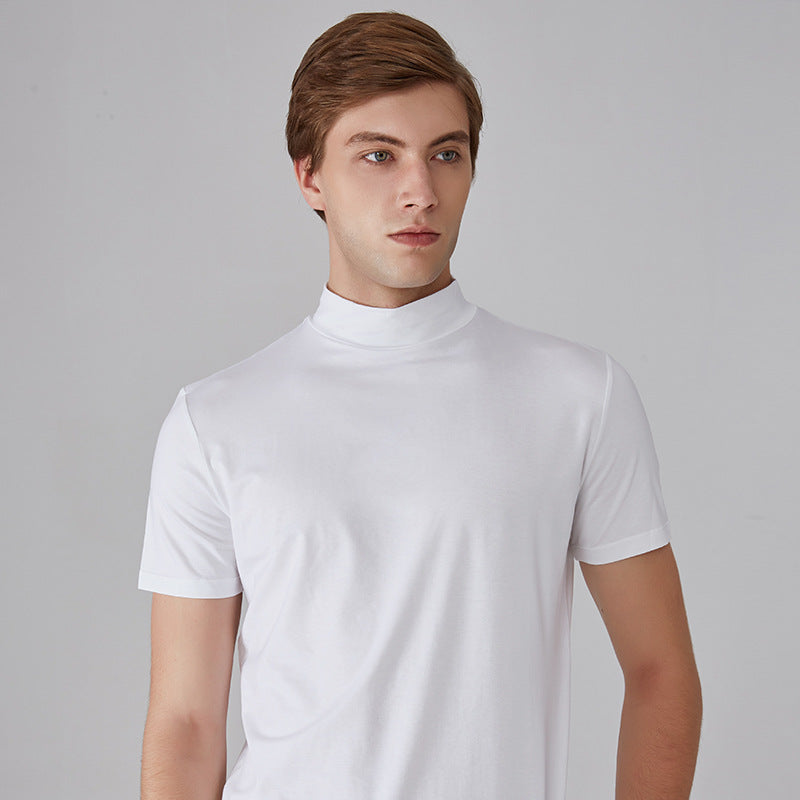 【Anti-Seasonal Promotion-49%OFF】Herren-T-Shirt mit Stehkragen und schmaler Passform