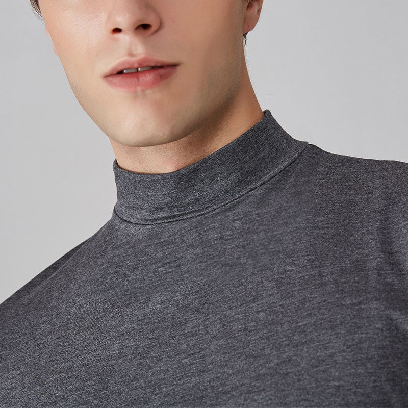 【Anti-Seasonal Promotion-49%OFF】Herren-T-Shirt mit Stehkragen und schmaler Passform