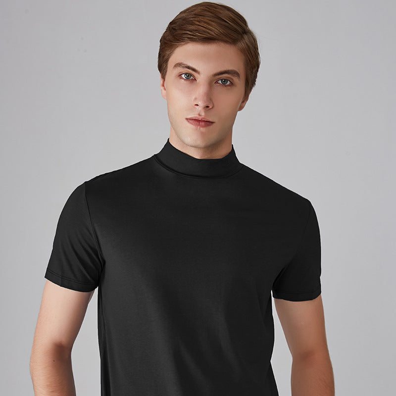 【Anti-Seasonal Promotion-49%OFF】Herren-T-Shirt mit Stehkragen und schmaler Passform