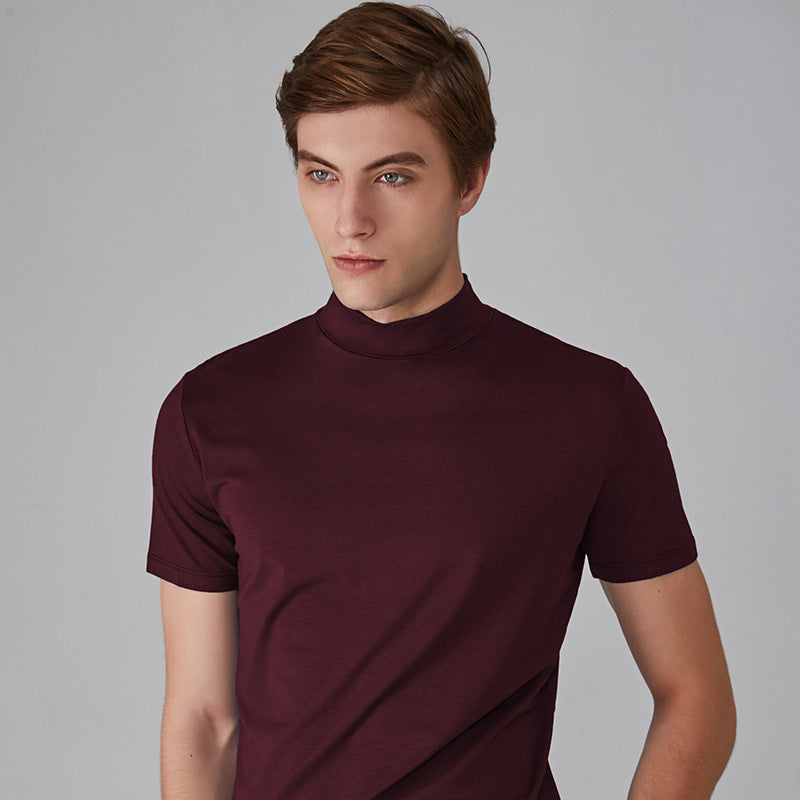 【Anti-Seasonal Promotion-49%OFF】Herren-T-Shirt mit Stehkragen und schmaler Passform