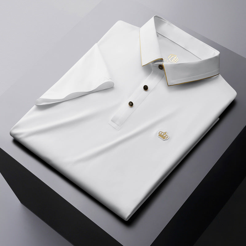 đ„Sommer neue Produkte-50% Offđ„BĂŒgelfrei Business Casual High Stretch Small Stickerei Kurzarm