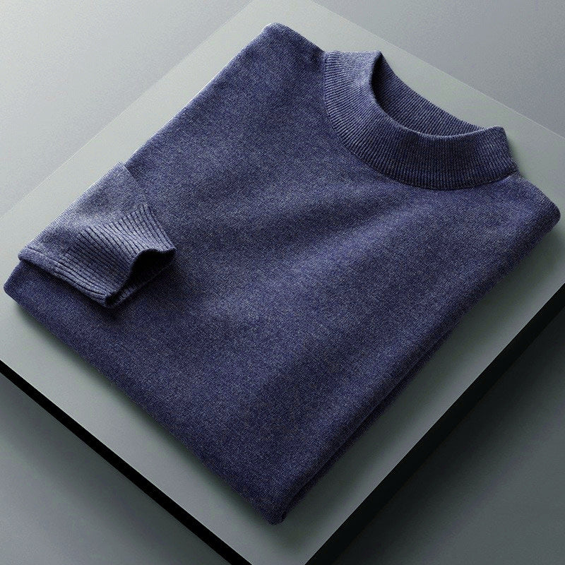 【Neu eingetroffen - 49% Rabatt】Einfarbiger Pullover mit halbem Rollkragen in großen Größen