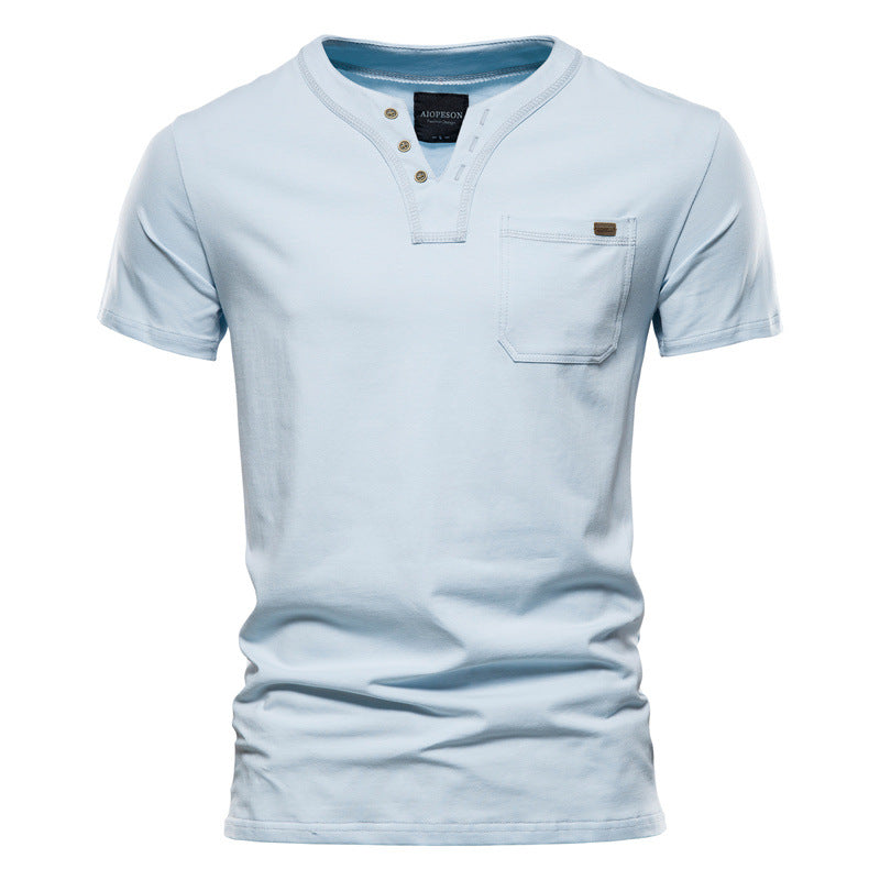 Herren T-Shirts mit klassischem V-Ausschnitt und kurzen Ärmeln