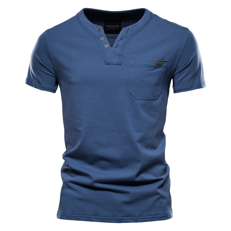 Herren T-Shirts mit klassischem V-Ausschnitt und kurzen Ärmeln