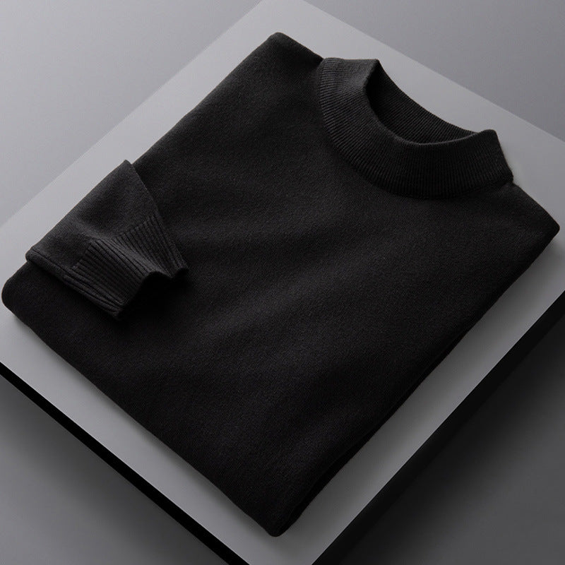 【Neu eingetroffen - 49% Rabatt】Einfarbiger Pullover mit halbem Rollkragen in großen Größen
