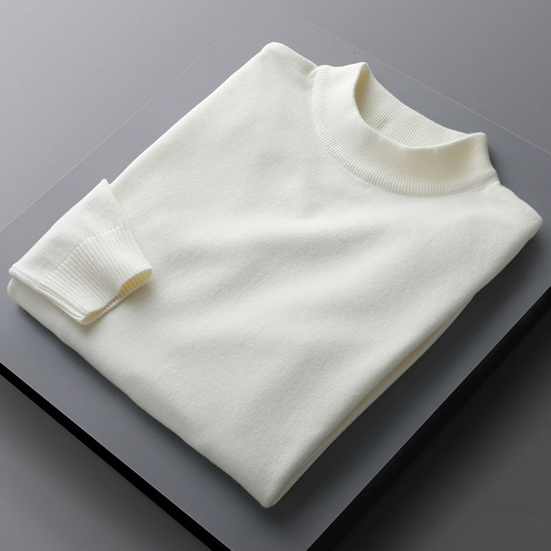 【Neu eingetroffen - 49% Rabatt】Einfarbiger Pullover mit halbem Rollkragen in großen Größen