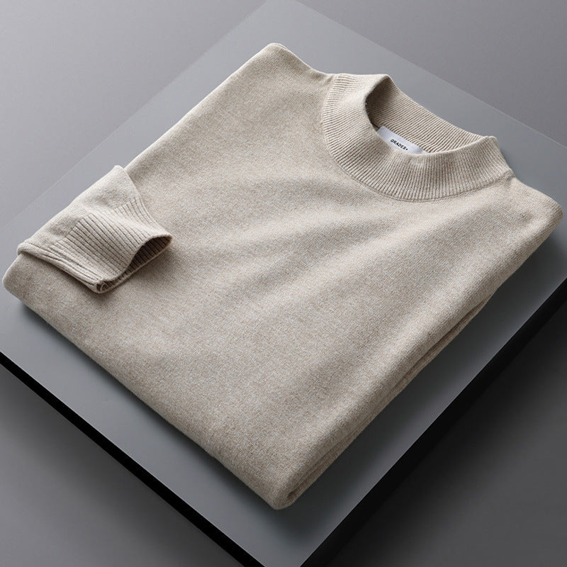 【Neu eingetroffen - 49% Rabatt】Einfarbiger Pullover mit halbem Rollkragen in großen Größen