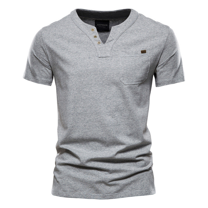 Herren T-Shirts mit klassischem V-Ausschnitt und kurzen Ärmeln