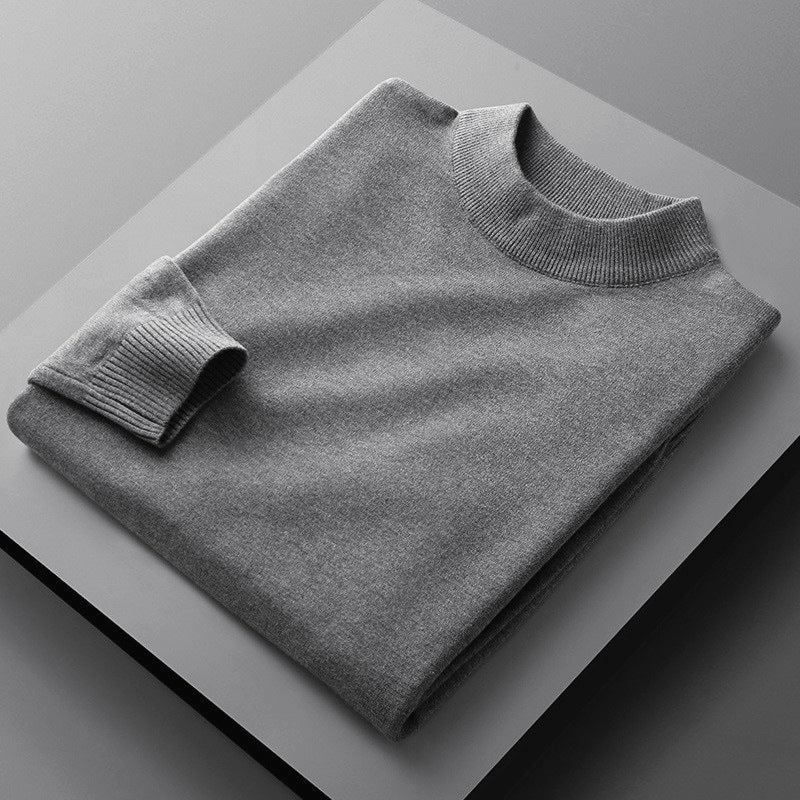 【Neu eingetroffen - 49% Rabatt】Einfarbiger Pullover mit halbem Rollkragen in großen Größen