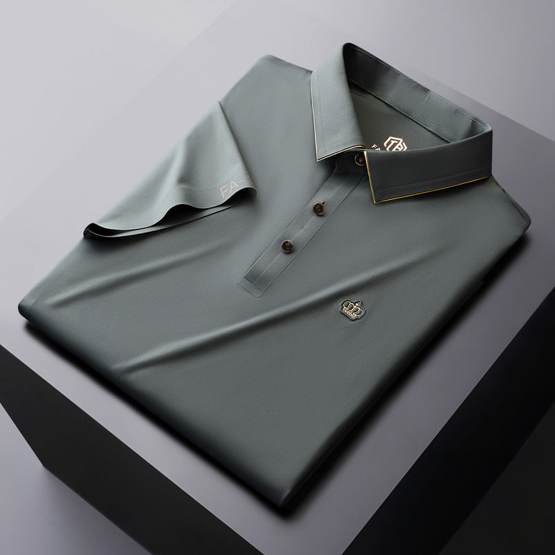 đ„Sommer neue Produkte-50% Offđ„BĂŒgelfrei Business Casual High Stretch Small Stickerei Kurzarm