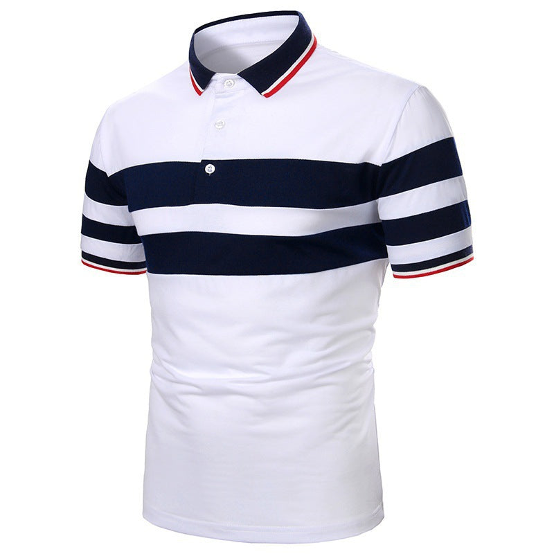 Herrenmode Patchwork Klassisches Kurzarm T-Shirt