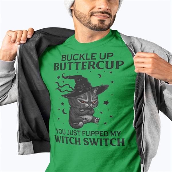Halloween Katze Kurzarm T-Shirt