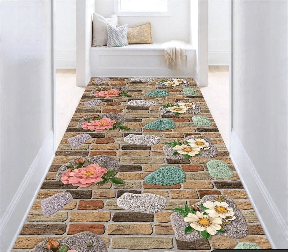 Floral Bodenmatte(3D schneidbare Bodenmatte)