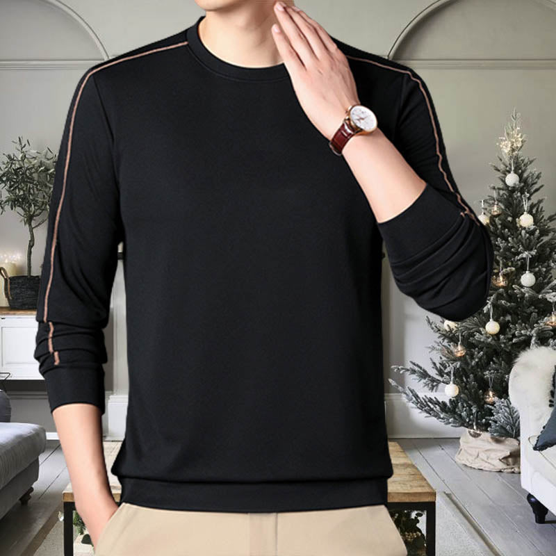 Nettes Geschenk! Pullover mit langen Ärmeln und Rundhalsausschnitt für Herren