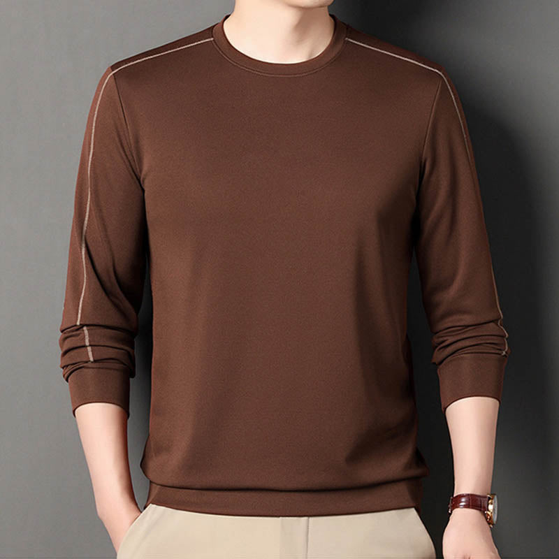 Nettes Geschenk! Pullover mit langen Ärmeln und Rundhalsausschnitt für Herren