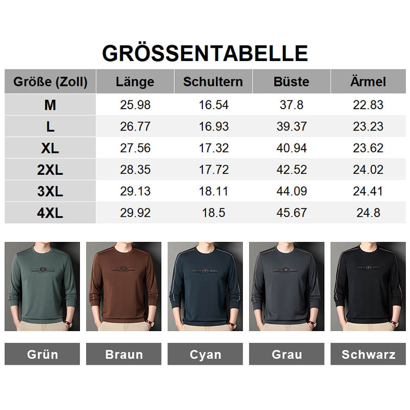Nettes Geschenk! Pullover mit langen Ärmeln und Rundhalsausschnitt für Herren