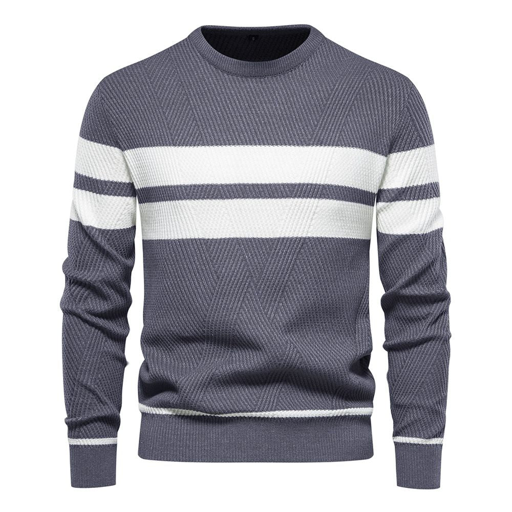 Lässiger Strickpullover mit Rundhalsausschnitt für Herren - Weihnachtsgeschenk