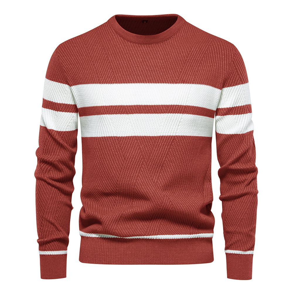 Lässiger Strickpullover mit Rundhalsausschnitt für Herren - Weihnachtsgeschenk