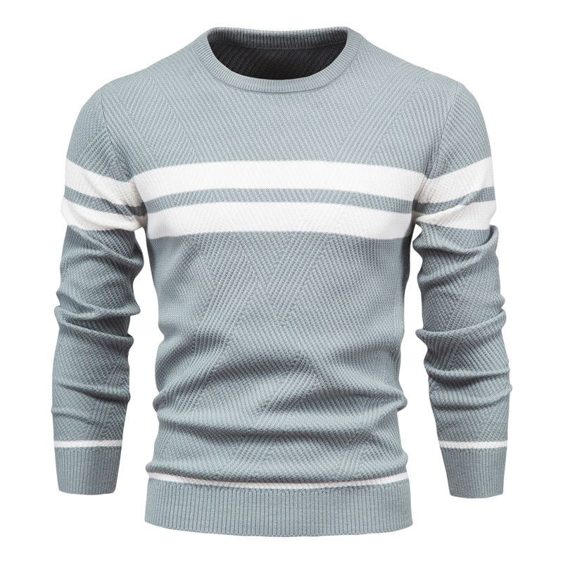 Lässiger Strickpullover mit Rundhalsausschnitt für Herren - Weihnachtsgeschenk