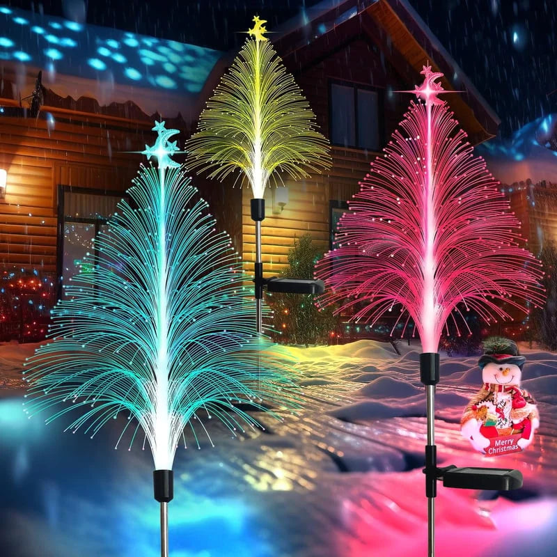🔥Weihnachtsaktion 49% Rabatt - 🎄7 farbwechselnde Solar-Weihnachtsbäume Lichter🎄