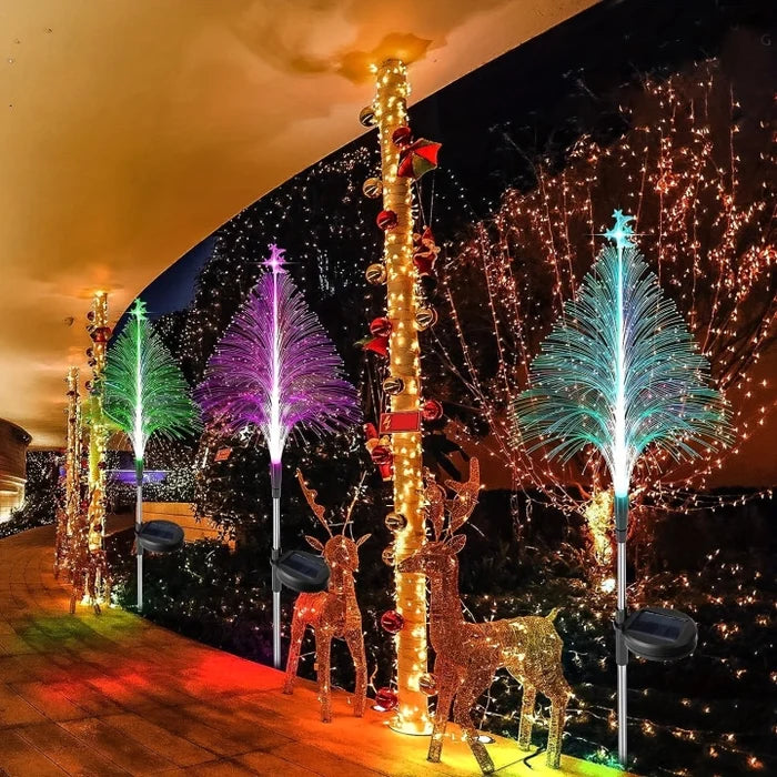🔥Weihnachtsaktion 49% Rabatt - 🎄7 farbwechselnde Solar-Weihnachtsbäume Lichter🎄
