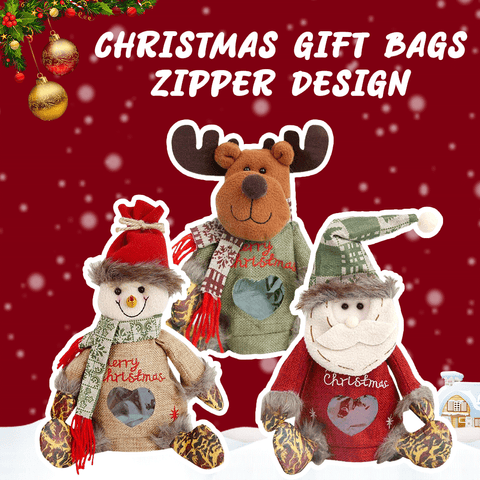 🎅 Weihnachtsverkauf - 50% OFF 🔥 Weihnachtliche Geschenktüten mit Reißverschluss