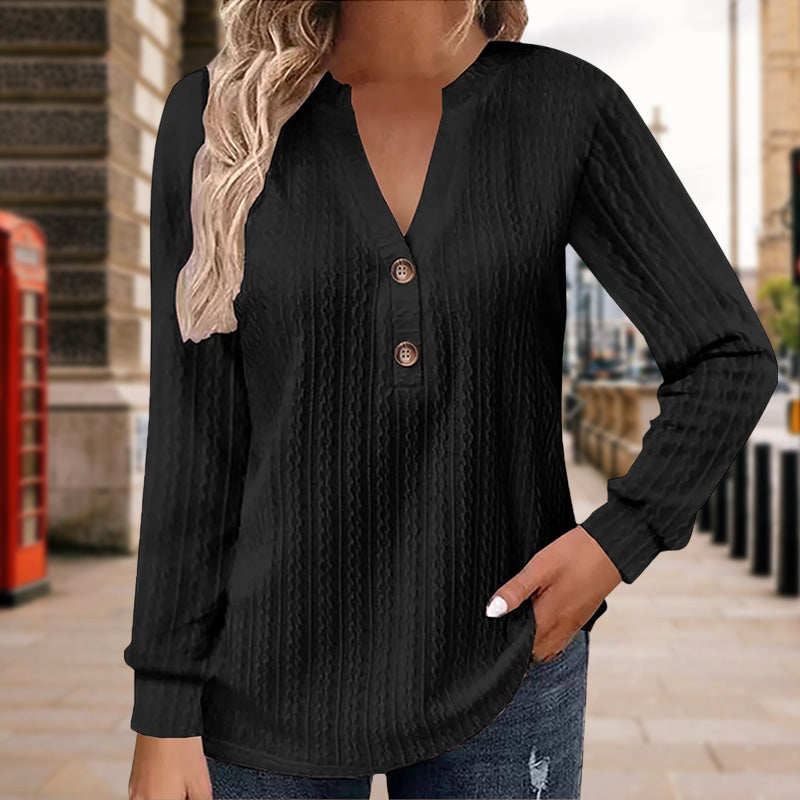🔥 Neue Winterprodukte-49%OFF🔥 Reiner Handstrick Twist V-Ausschnitt Damen lässiges Stricktop