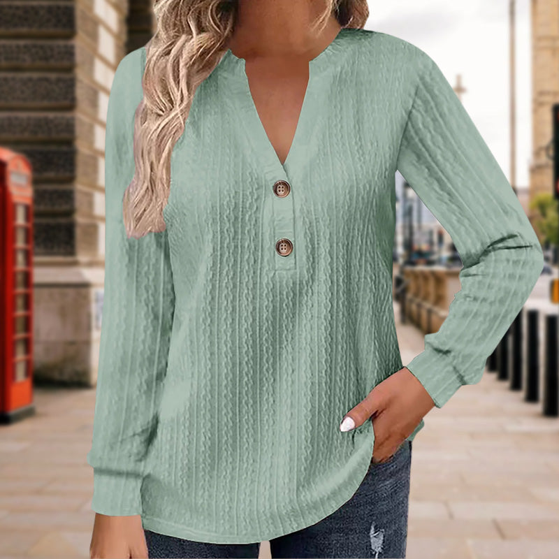 🔥 Neue Winterprodukte-49%OFF🔥 Reiner Handstrick Twist V-Ausschnitt Damen lässiges Stricktop