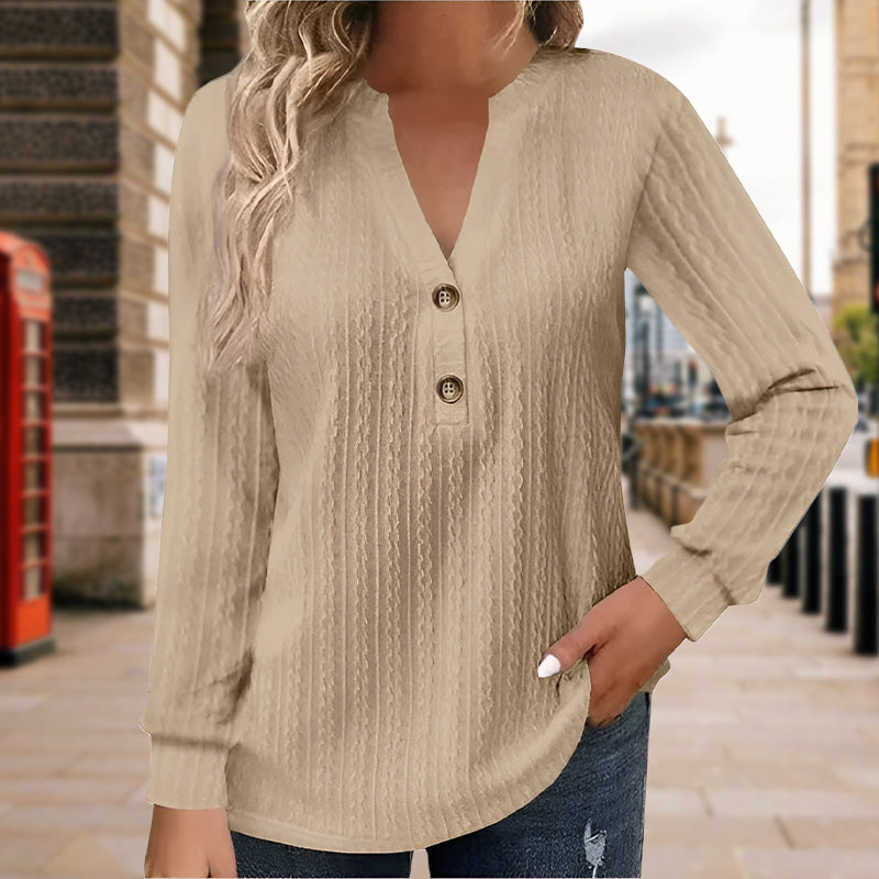 🔥 Neue Winterprodukte-49%OFF🔥 Reiner Handstrick Twist V-Ausschnitt Damen lässiges Stricktop