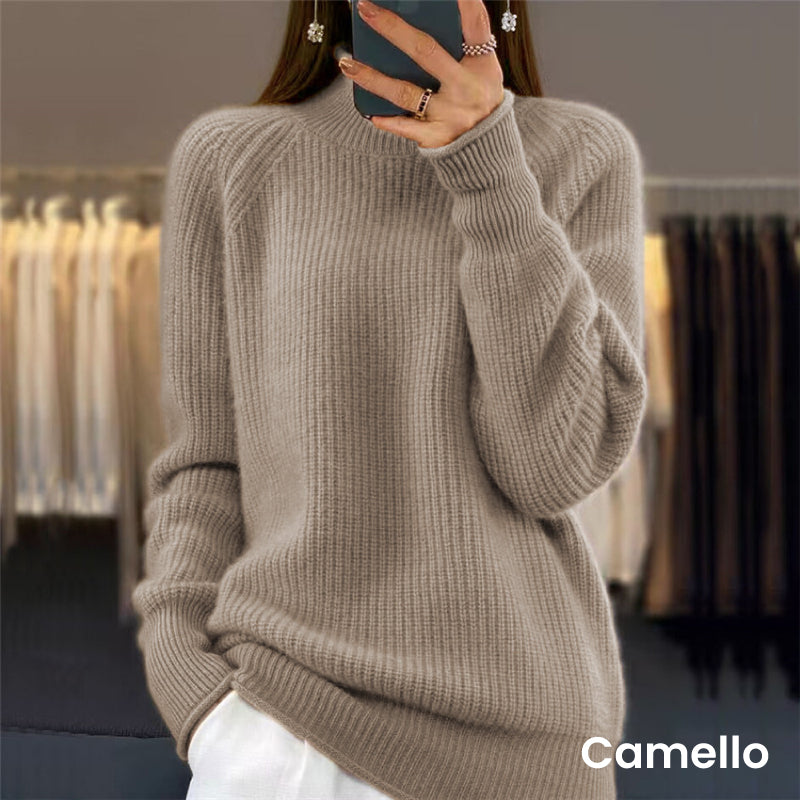 💥Neujahrsrabatt - 50% RABATT💥Einfarbiger einfacher Pullover mit Stehkragen für Frauen