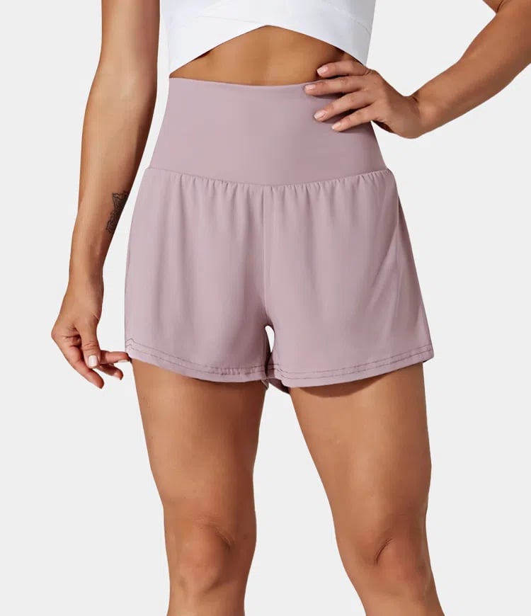✨️  2025 Hot Sale 49% OFF 🥰  2-in-1 Yoga Shorts mit hoher Taille und Seitentaschen