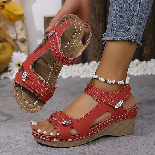 🔥 Letztes Angebot – 50 % Rabatt – Modische Sommersandalen für Damen mit Keilabsatz und orthopädische Sandalen